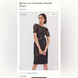 Byron Lars Charisma Sheath Dress from Anthropologie- black, size 2